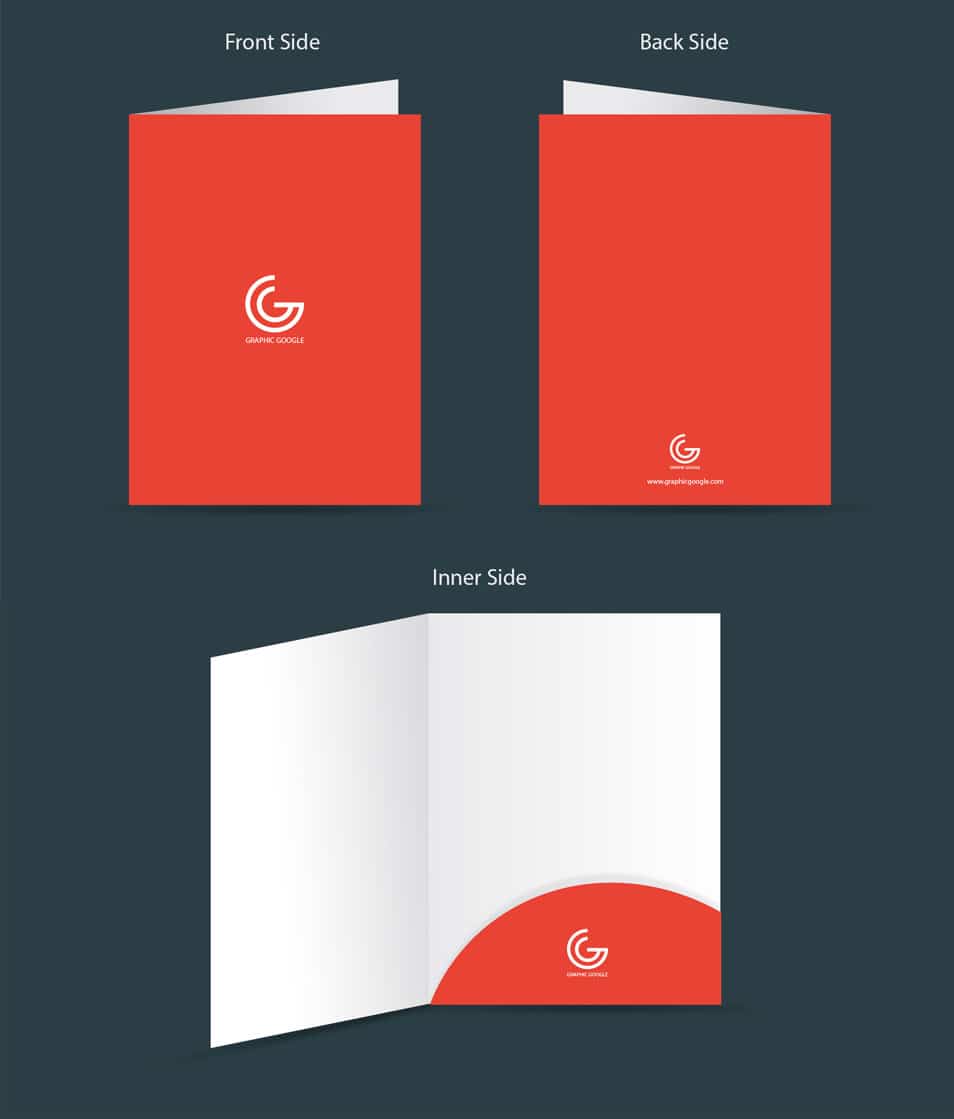 File Folder with Pocket Mockup