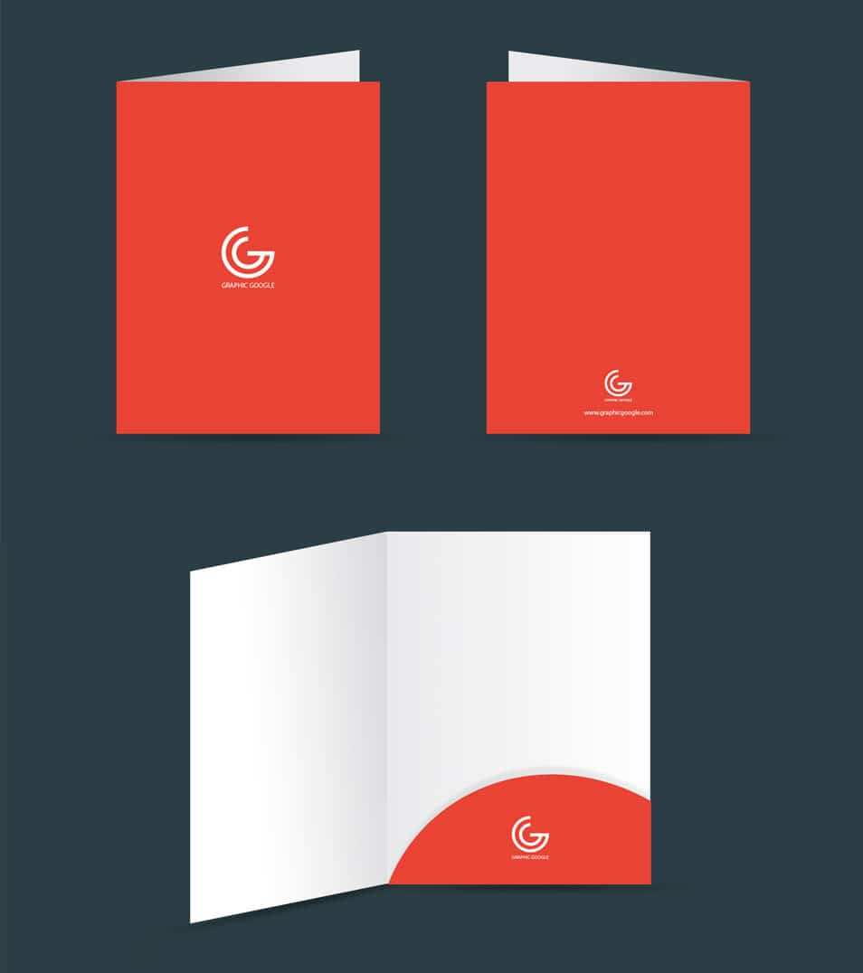 File Folder with Pocket Mockup