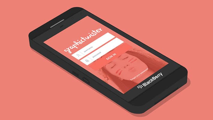 Flat BlackBerry Mockup