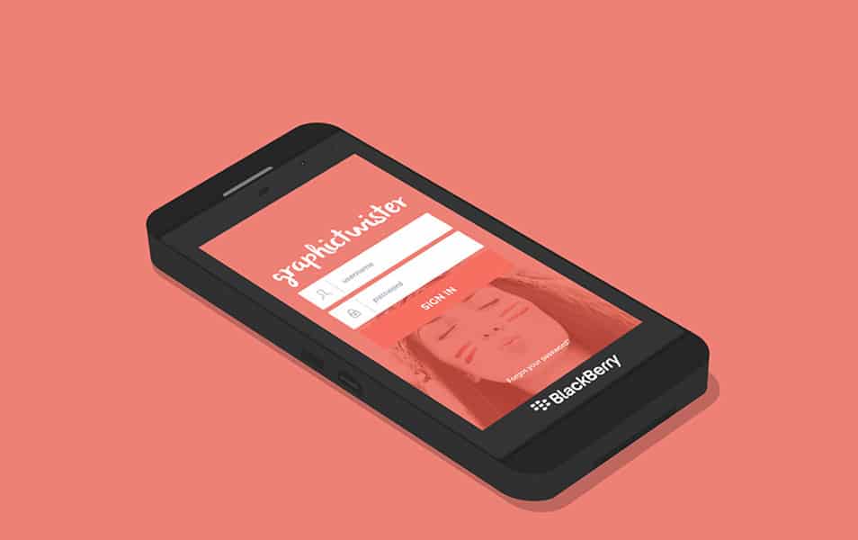 Flat BlackBerry Mockup