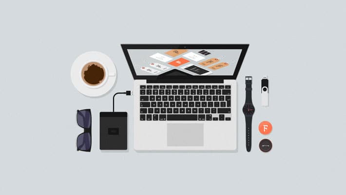 Flat MockUps Desk Items