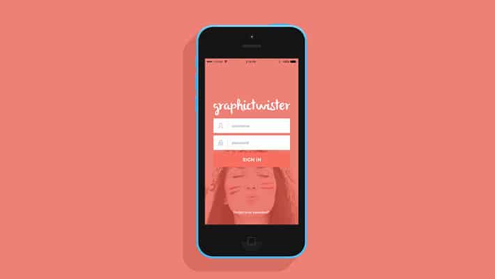 Flat iPhone 5C Mockup