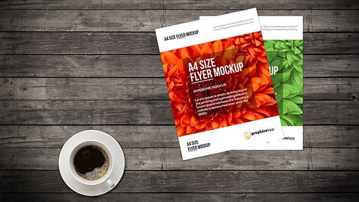 Free A4 Flyer Mockup