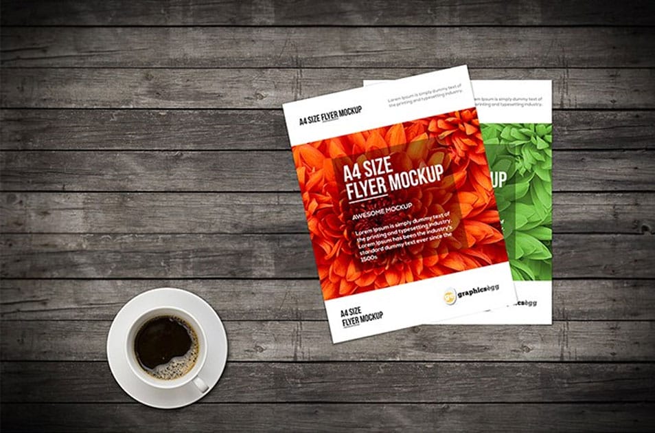 Free A4 Flyer Mockup