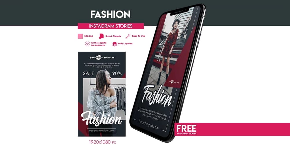 Free Animated Fashion Instagram Stories PSD