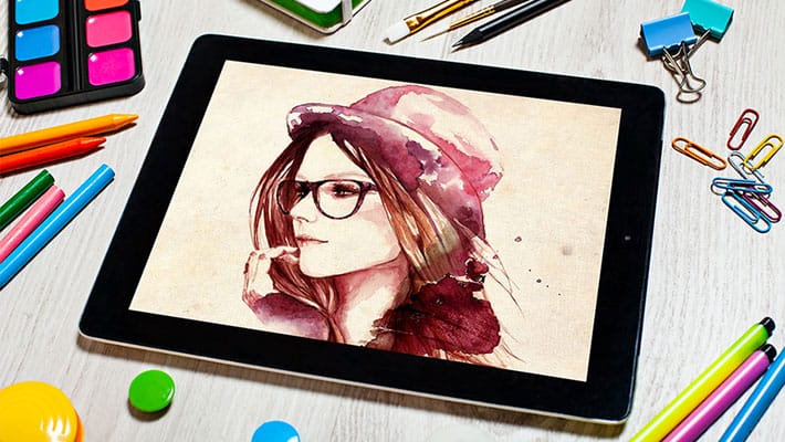 Free Artist Tablet Mockup