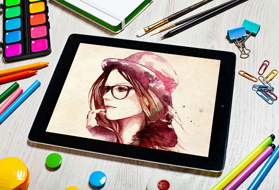 Free Artist Tablet Mockup