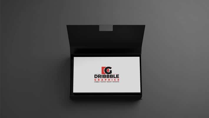 Free Business Cards in Box Mock-up