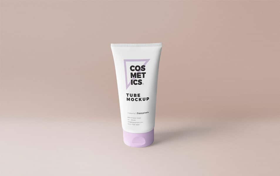Free Customizable Tube Packaging Mockup