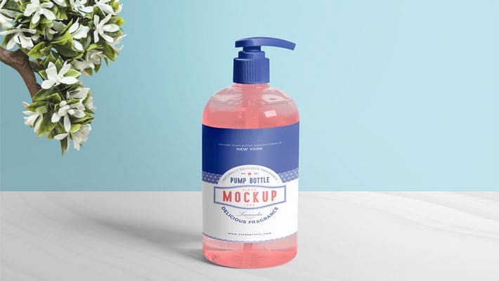 Free Dispenser Pump Bottle Mockup
