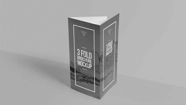 Free Elegant Tri Fold Brochure Mockup