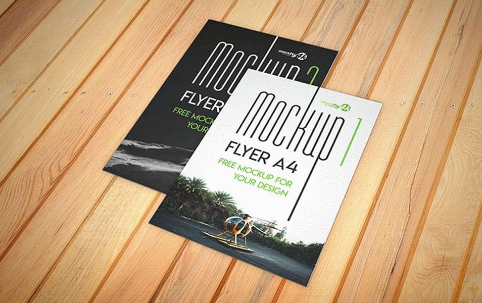Free Flyer A4 PSD Mockups
