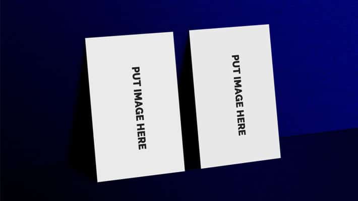 Free Fresh Vertical Business Card Mockup PSD