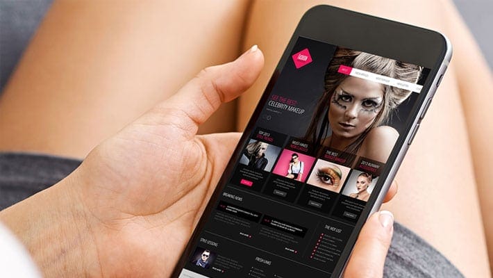 Free Girl Carry Smartphone Mockup