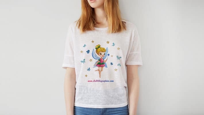 Free Gorgeous Girl T-Shirt MockUp PSD