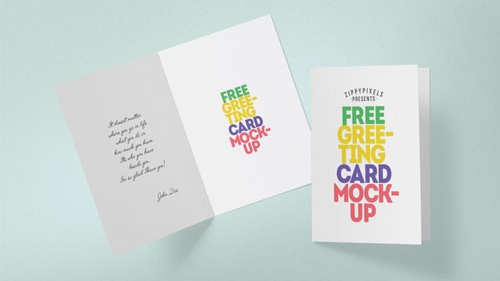 Free Greeting Card Mockup