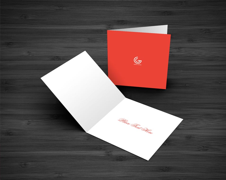 Free Greetings Card Mockup