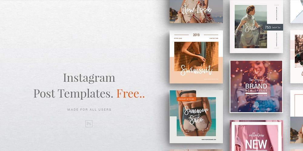 Free Instagram Fashion Social Media Templates PSD