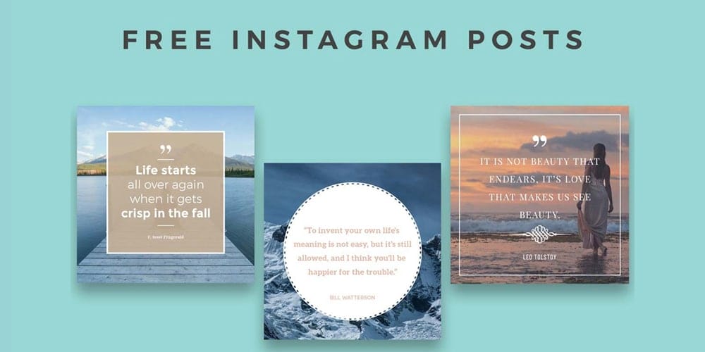 Free Instagram Posts Templates PSD