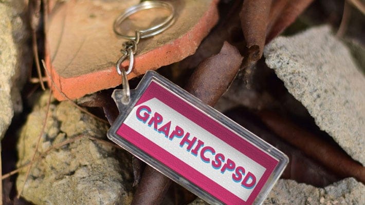 Free Key Chain Mockup PSD Template