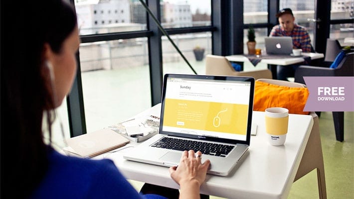 Free MacBook Pro Photo Mockup