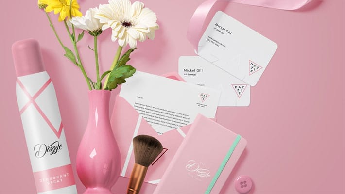 Free Mockup Scene With 8 Customizable Objects