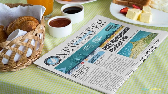 Free Newspaper Mockup PSD