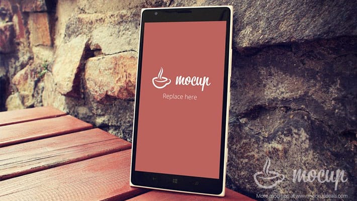 Free Nokia Mockup Stone wall
