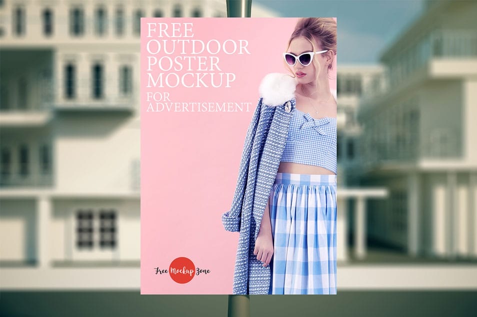 Free Outdoor Poster Mockup