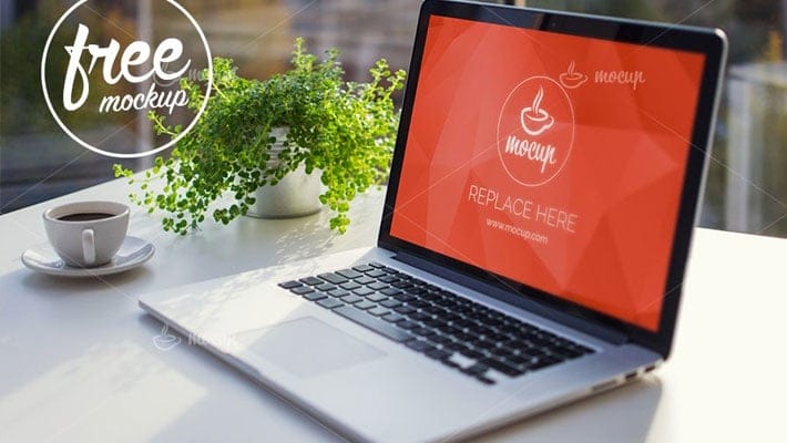 Free PSD Mockup MacBook Office