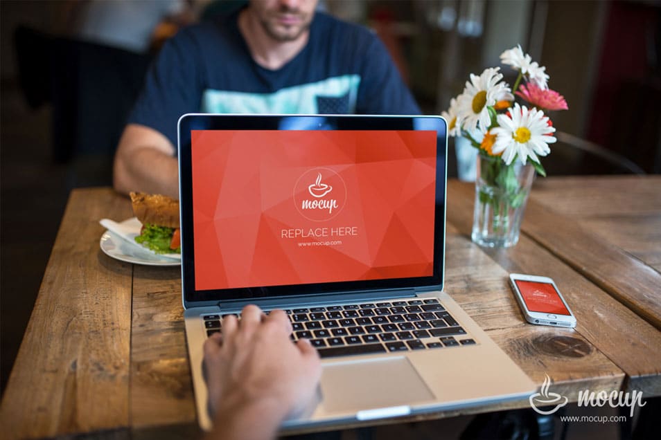 Free PSD Mockup MacBook & iPhone