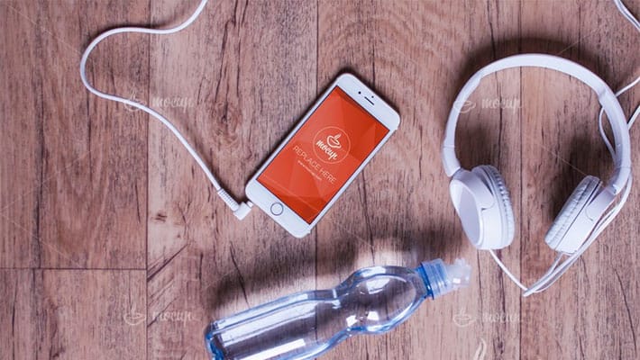 Free PSD Mockup iPhone 6 Fitness