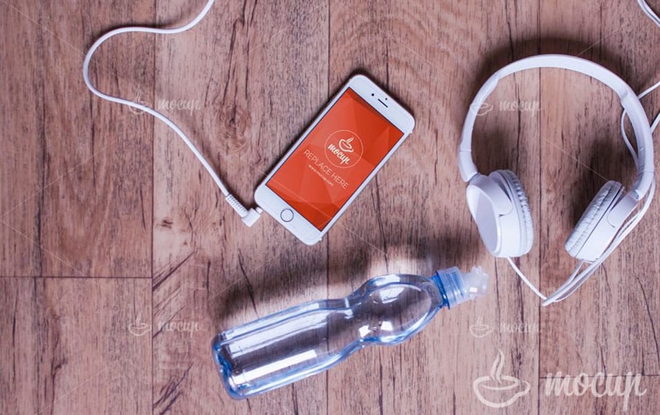 Free PSD Mockup iPhone 6 Fitness