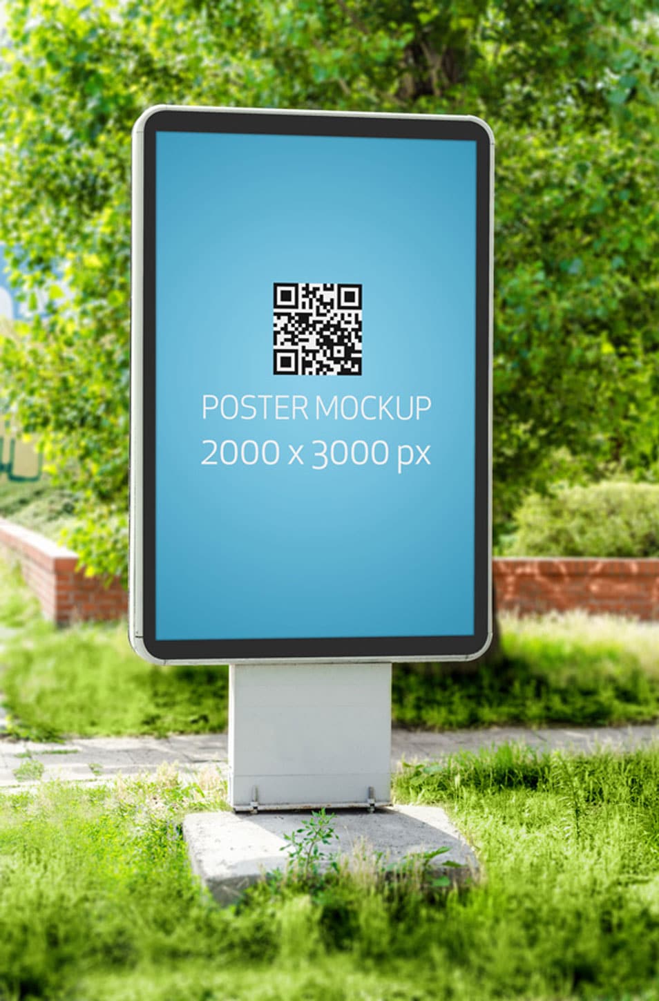 Free PSD Poster Mockup Outdoor