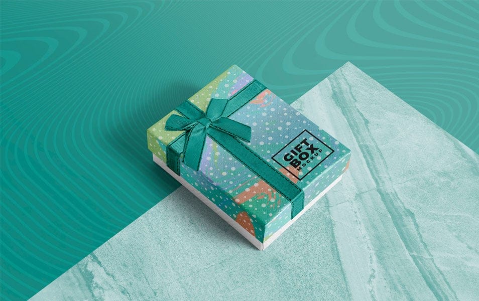 Free Photorealistic Gift Box Mockup