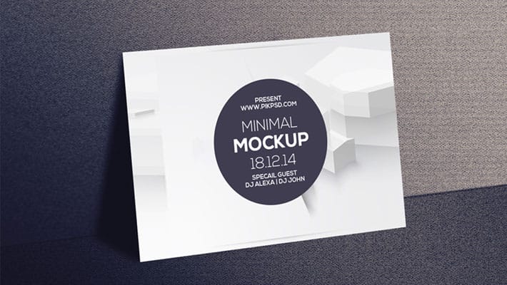 Free Postcard & Invitation Mockup PSD