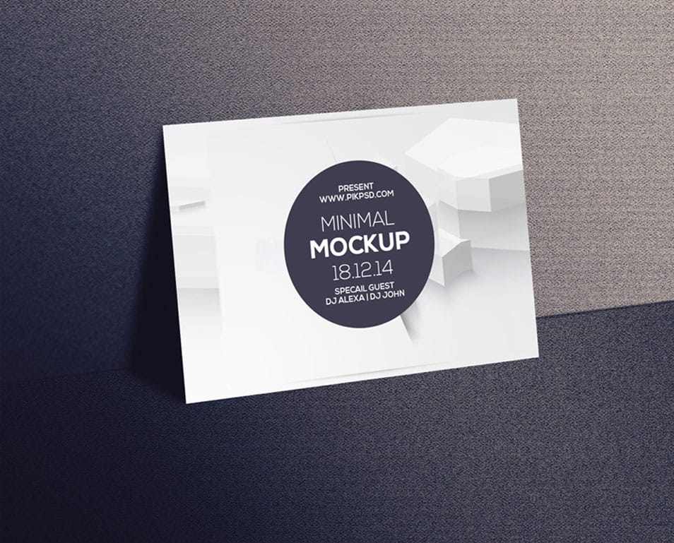 Free Postcard & Invitation Mockup PSD