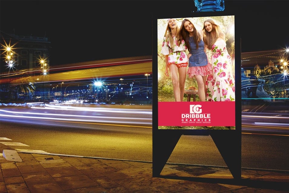 Free Roadside Billboard MockUp For Branding & Advertisement