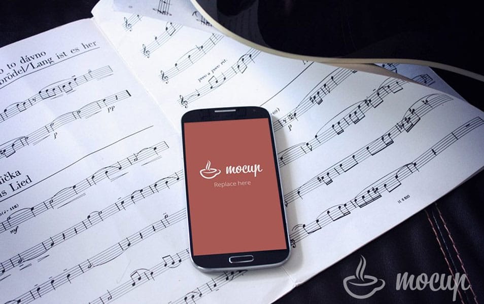 Free Samsung Galaxy S4 Mockup Musician