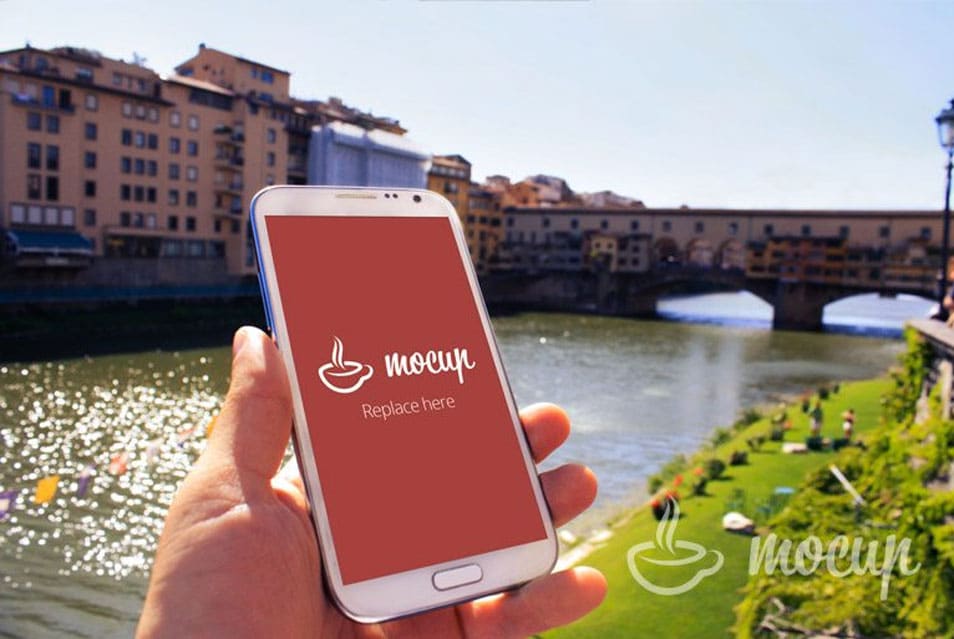 Free Samsung Note 2 Mockup Ponte Vecchio