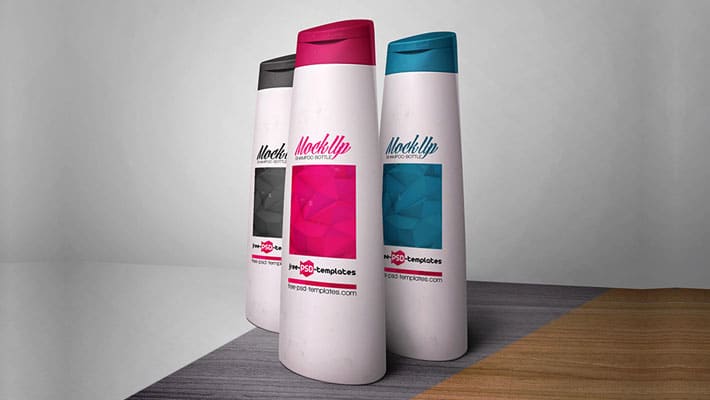 Free Shampoo Bottle Mock-up PSD