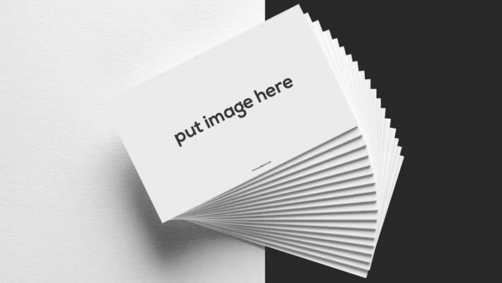 Free Stack of Business Cards Mockup PSD