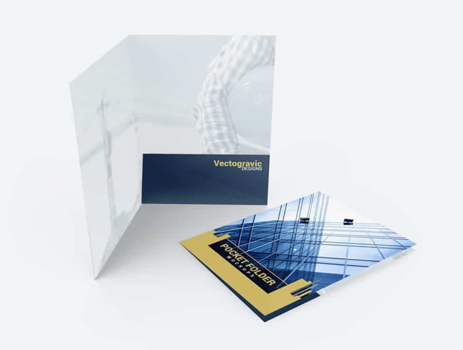 Free Standard Pocket Folder Mockups