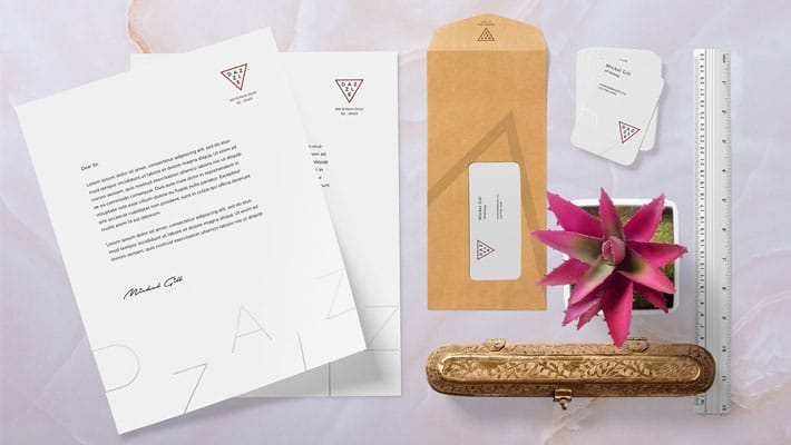 Free Stationery Mockup Scene With 6 Objects