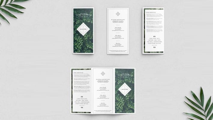Free Trifold Brochure Mockup