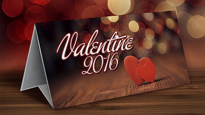 Free Valentine Table Top Mockup