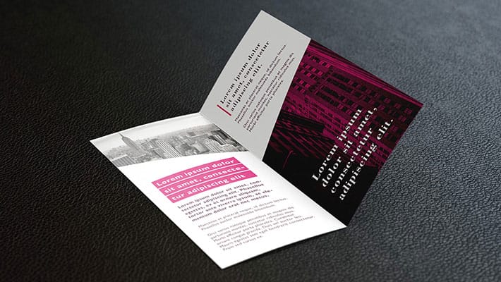 Free Bi fold DL Leaflet Mockup