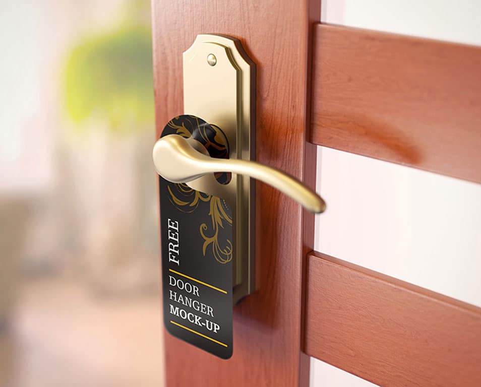 Free Door Hanger Mockups