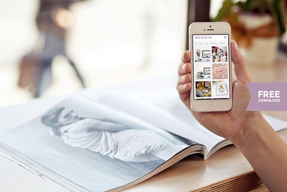 Free iPhone 5 Photo Mockup