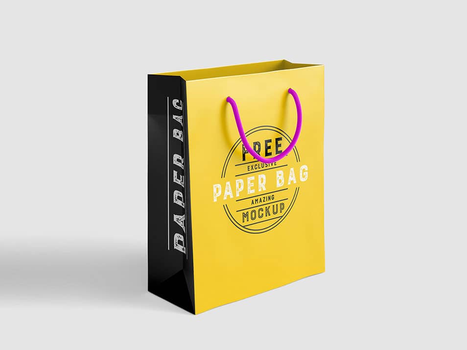 Free Paper Bag Mockup